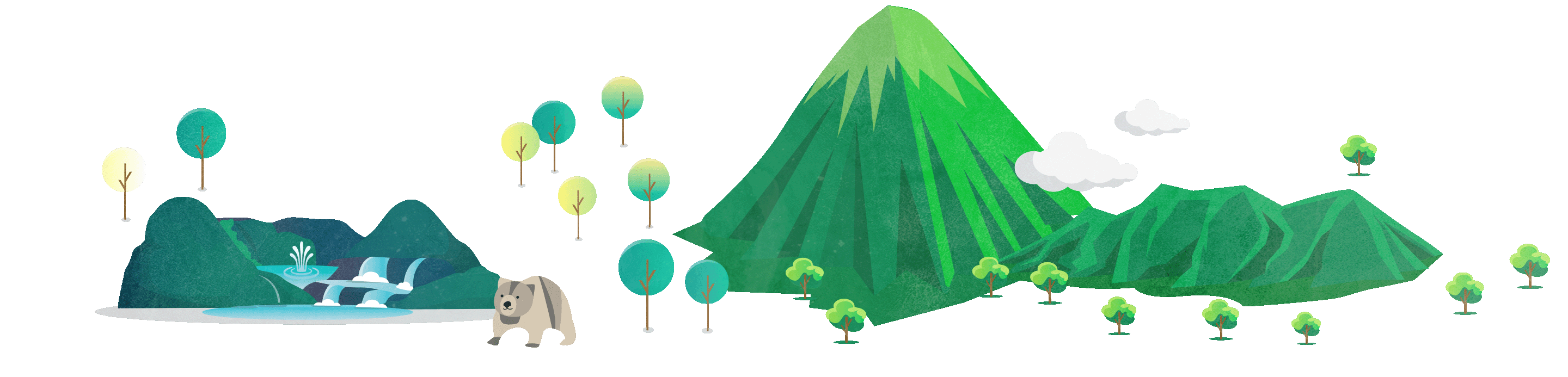 山と泉