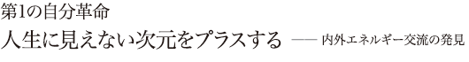 第1の自分革命 人生に見えない次元をプラスする ── 内外エネルギー交流の発見